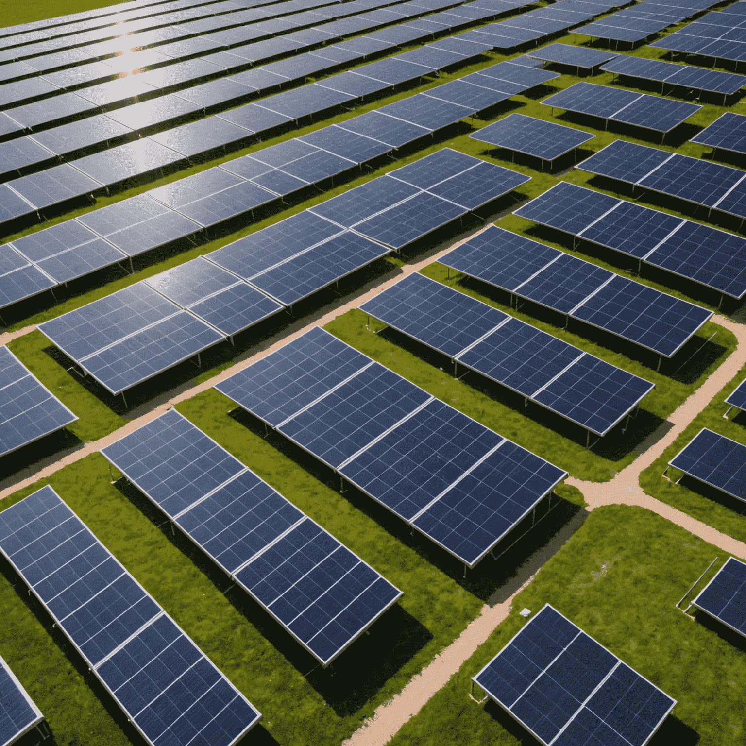 Advanced solar panel array with nano-technology enhanced photovoltaic cells, showcasing improved energy capture efficiency